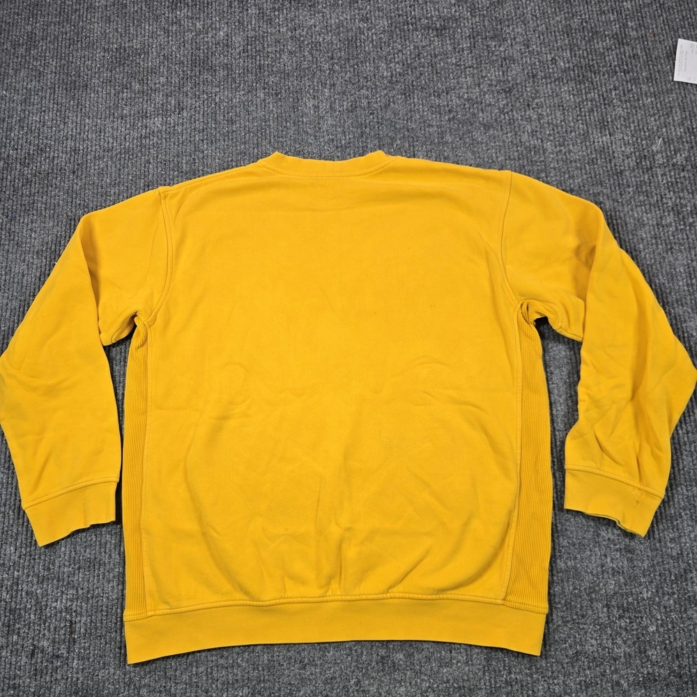 VTG Y2K Nike Sweatshirt Mens 2XL Yellow Crewneck Fleece Pullover Bar Logo - Picture 3 of 13